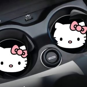 Hello Kitty 2 piece rubber car coaster set NWT